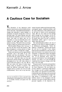 Kenneth J. Arrow A Cautious Case for Socialism