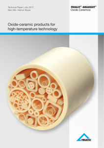 Oxide-ceramic products for high-temperature technology
