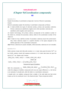 (Chapter 9)(Coordination compounds)
