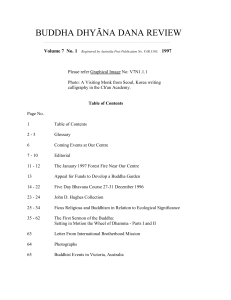 Volume 7 – No. 1 - Buddhist Discussion Centre