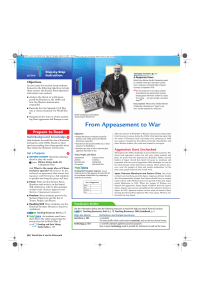 Section 1 From Appeasement to War