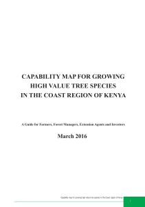 capability map for growing high value tree species in the coast