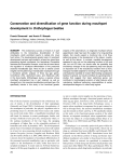 Conservation and diversification of gene function during mouthpart