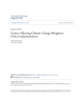 Factors Affecting Climate Change Mitigation Policy