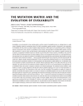 the mutation matrix and the evolution of evolvability