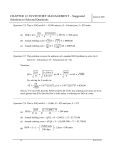 CHAPTER 12: INVENTORY MANAGEMENT – Suggested Solutions