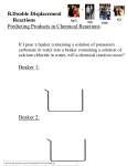 B.Double Displacement Reactions Predicting Products in Chemical
