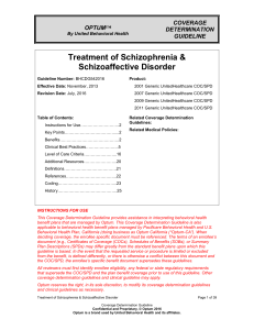 Schizophrenia and Schizoaffective Disorder
