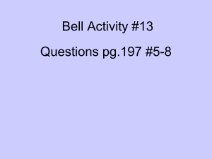 Bell Activity #13