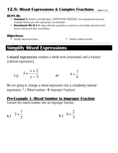 Simplify Mixed Expressions