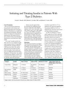 Initiating and Titrating Insulin Therapy