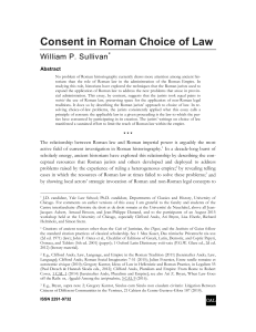 Consent in Roman Choice of Law