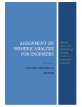 ASSIGNMENT ON NUMERIC ANALYSIS FOR ENGINEERS