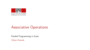 Associative Operations - Parallel Programming in Scala