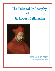 The Political Philosophy of St. Robert Bellarmine