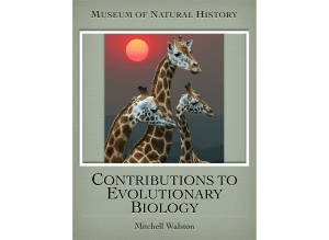 contributions to evolutionary biology