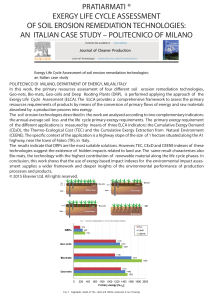 pratiarmati ® exergy life cycle assessment of soil erosion