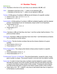 4-1 Number Theory