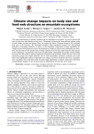 Climate change impacts on body size and food web structure on