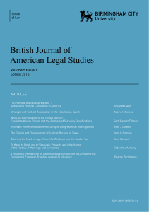 British Journal of American Legal Studies