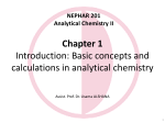 Chapter 1 NEPHAR 201- Analytical Chemistry II_Introduction_1