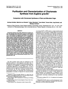 Purification and Characterization of Chorismate