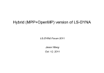 Hybrid (MPP+OpenMP) version of LS-DYNA