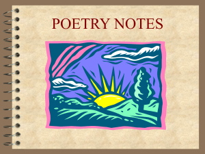 poetry notes - Monroe County Schools