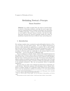 Rethinking Newton`s Principia - General Guide To Personal and