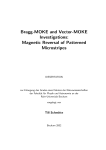 Bragg-MOKE and Vector-MOKE investigations : magnetic reversal of