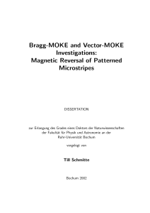 Bragg-MOKE and Vector-MOKE investigations : magnetic reversal of