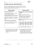 Problem Solving • Model Division