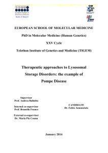 Therapeutic approaches to Lysosomal Storage Disorders