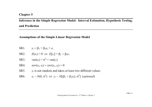 Chapter 5 Inference in the Simple Regression Model: Interval