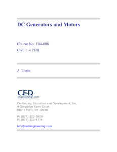 DC Generators and Motors