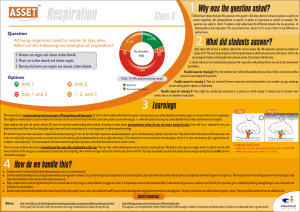 Respiration - Educational Initiatives