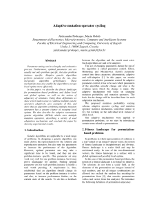 Adaptive mutation operator cycling