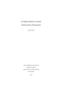 An Optical Mask for Atomic Interferometry Experiments