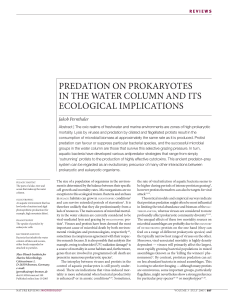 predation on prokaryotes in the water column and its ecological