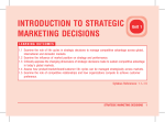 INTRODUCTION TO STRATEGIC MARKETING DECISIONS