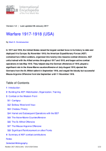 Warfare 1917-1918 (USA) - 1914-1918