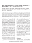 Ionic and Osmotic Effects of NaCl-Induced