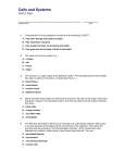 Cells and Systems Unit Test