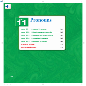 11 UNIT Pronouns