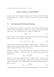 7.1 Gravitational Potential Energy