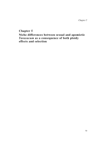 Chapter 5 Niche differences between sexual and apomictic