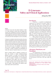 D-Limonene: Safety and Clinical Applications