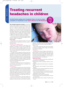 Treating recurrent headaches in children