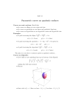 Parametric curves on quadratic surfaces