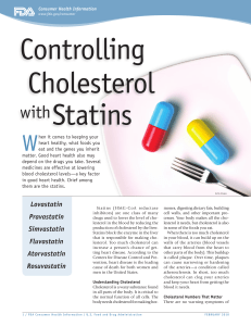 Controlling Cholesterol with Statins
